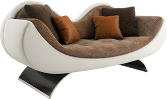 Luxury modern curved sofa